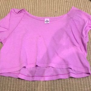 VS pink purple crop shirt